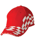 Winning Spirit Active Wear Red/White / One size Contrast Check & Sandwich Cap CH99