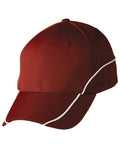 Winning Spirit Active Wear Maroon/White / One size fits most Contrast Lining Cap Ch21