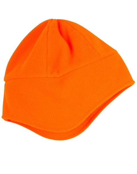 Winning Spirit Active Wear Fluoro orange / One size Ear Cover Polar Beanie Ch44