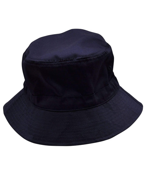 Winning Spirit Active Wear Navy / S Bucket Hat With Toggle H1034