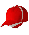 Winning Spirit Active Wear Red/White / One size Peak & Crown Contrast Cap Ch81