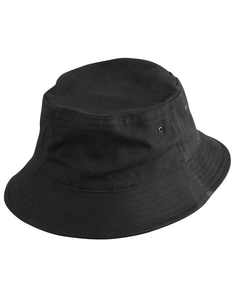 Winning Spirit Active Wear Black / S/M Soft Washed Bucket Hat Ch29