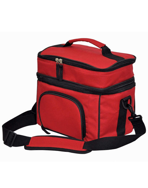 Winning Spirit Active Wear Red/Black / "(w)28cm x (h)25cm x (d)18cm Capacity: 12.6 Litres" Travel Cooler Bag - Lunch/picnic B6002