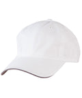 Winning Spirit Active Wear White/Grey / One size Underpeak Contrast Colour Cap CH51