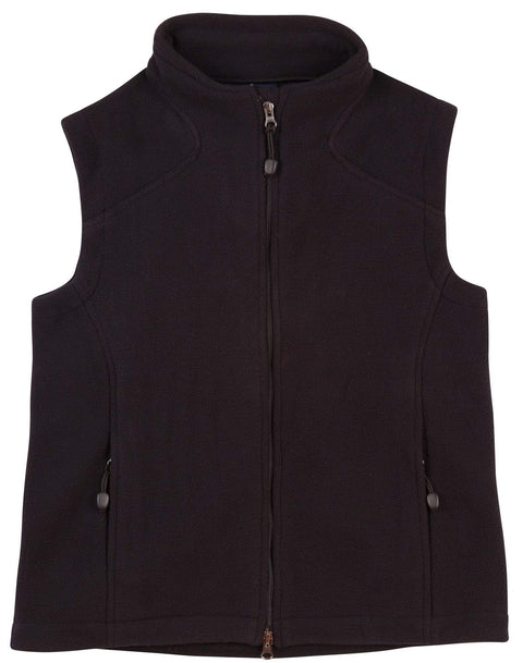 Winning Spirit Casual Wear Black / 8 Diamond Fleece Vest Ladies' Pf10