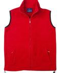 Winning Spirit Casual Wear Cherry-Red/Black / 2XS Freedom Polar Fleece Vest- Unisex Pf02