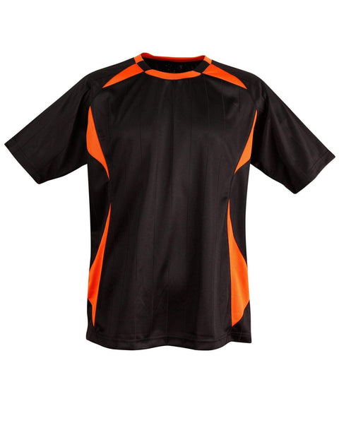 Winning Spirit Casual Wear Black/Orange / S Shoot Soccer Tee Adult Ts85