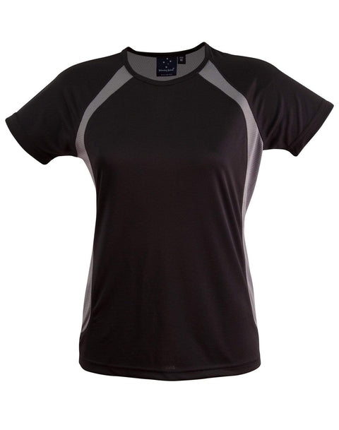 Winning Spirit Casual Wear Black/Ash / 6 Sprint Tee Shirt Ladies Ts72