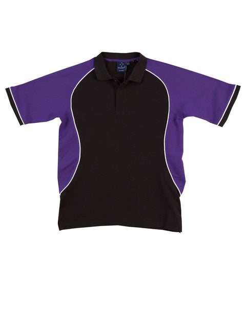 Winning Spirit Casual Wear Black/White/Purple / S Winning Spirit Arena Polo Shirt  Men's Ps77