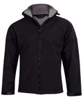 Winning Spirit Casual Wear Black/Charcoal / S Winning Spirit Aspen Softshell Hood Jacket Men's Jk33
