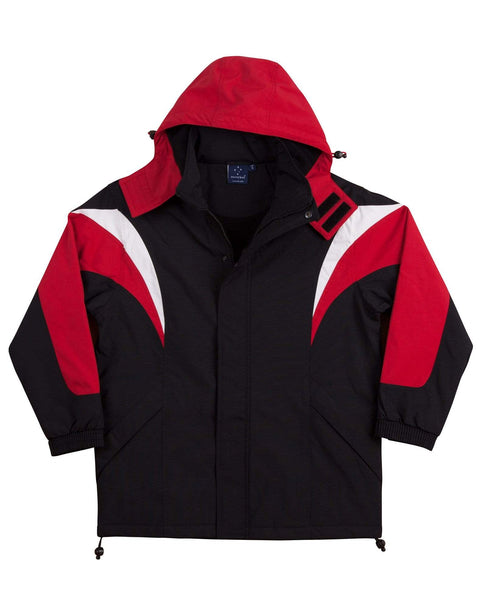 Winning Spirit Casual Wear Black/White/Red / XS Winning Spirit Bathurst Tri-colour Jacket With Hood Unisex Jk28