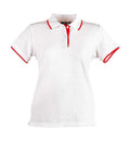 Winning Spirit Casual Wear White/Red / 6 Winning Spirit Liberty Polo Ladies Ps48a