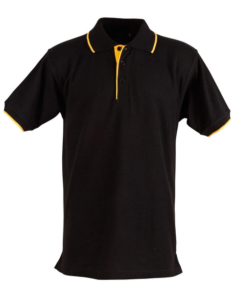 Winning Spirit Casual Wear Black/Gold / S Winning Spirit Liberty Polo Men's Ps08