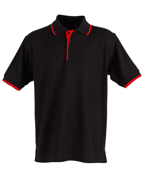 Winning Spirit Casual Wear Black/Red / XS Winning Spirit Liberty Polo Men's Ps08