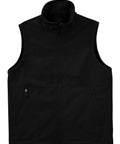 Winning Spirit Casual Wear Black / S WINNING SPIRIT Softshell Vest Men's JK25